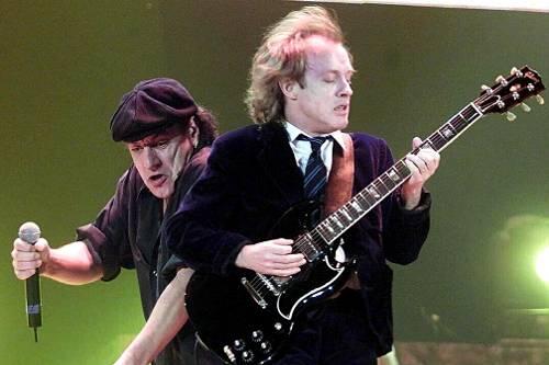 Brian Johnson und Angus Young