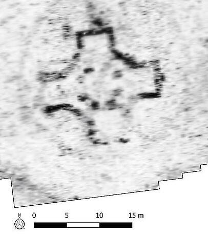 Ein Radar-Messbild der mysteriösen Mauern.