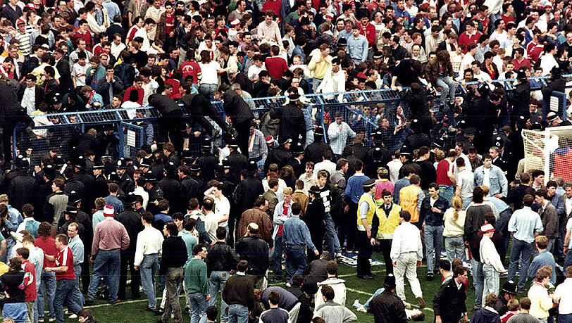 96 Menschen kamen bei der Katastrophe im Hillsborough-Stadion von Sheffield ums Leben, es gab 766 Verletzte.