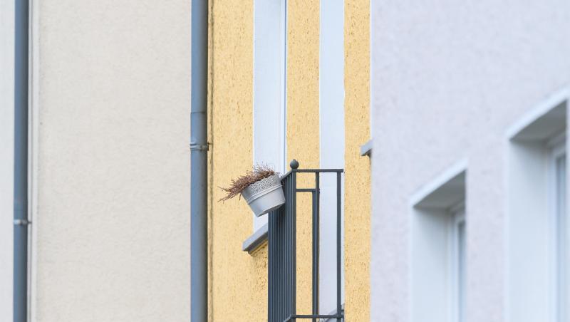 Blick auf Wohnungen in der Innenstadt.