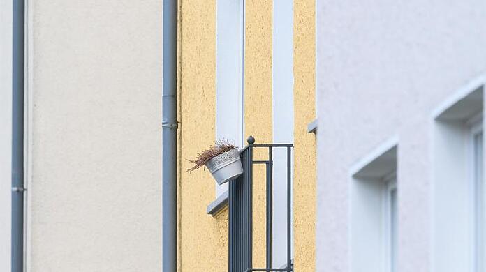 Blick auf Wohnungen in der Innenstadt.