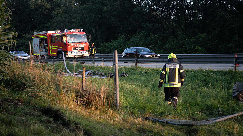 Die Unfallstelle an der A8 Richtung Salzburg bei Neukirchen.