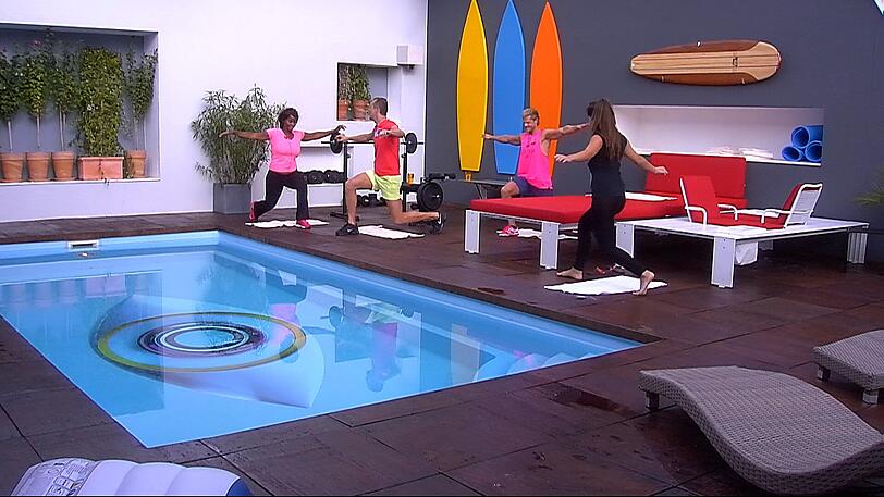 Die anderen BB-Stars halten sich mit Workout fit!