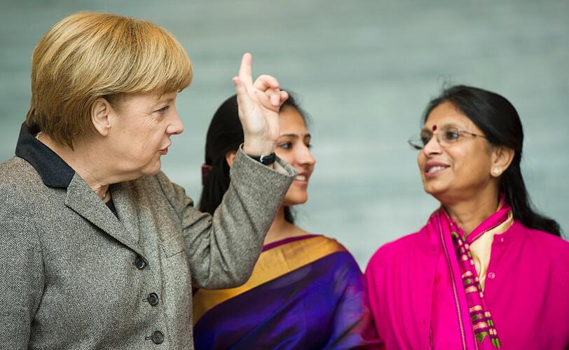 Angela Merkel und Indiens Premierminister Manmohan Singh im Kanzleramt