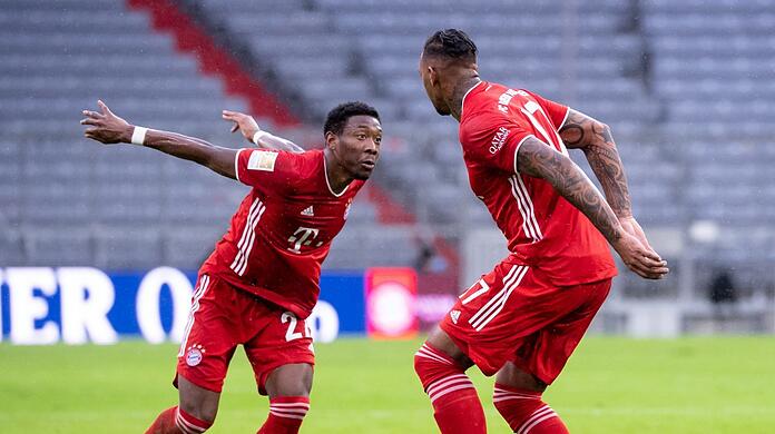 Einst ein Top-Duo beim FC Bayern: David Alaba und Jérôme Boateng (r.).