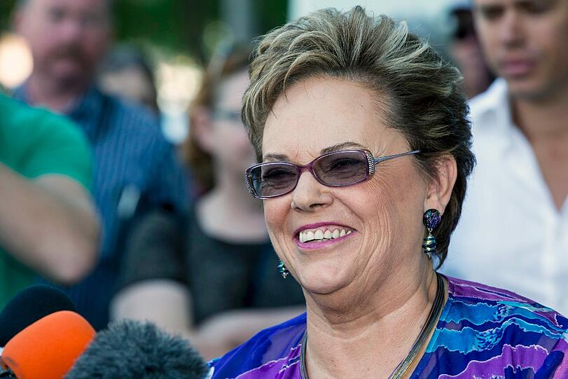 Lindy Chamberlain am Dienstag vor dem Gericht in Darwin.