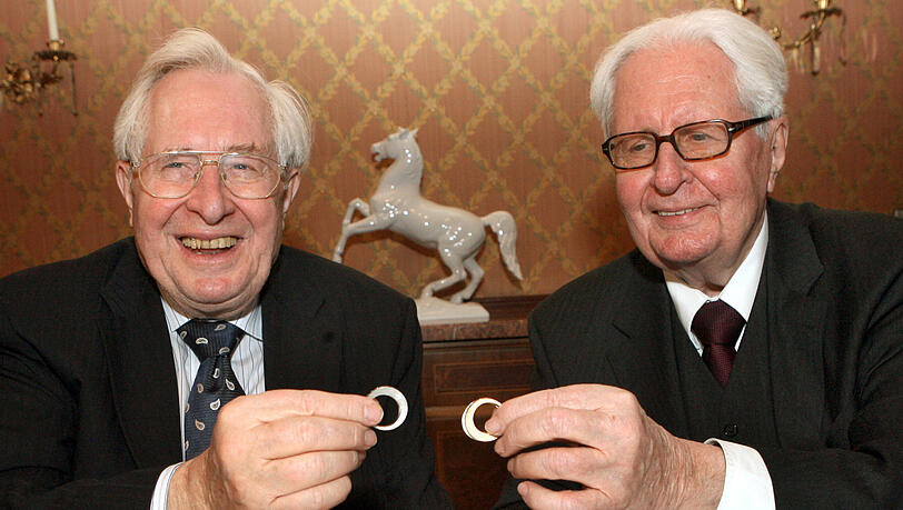 Politisch nicht immer einer (parteipolitischen) Meinung: Hans-Jochen Vogel mit Bruder Bernhard.