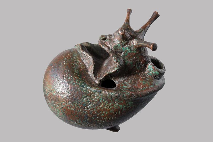 Lampe in Form einer Schnecke, aus Pompeji, Neapel.
