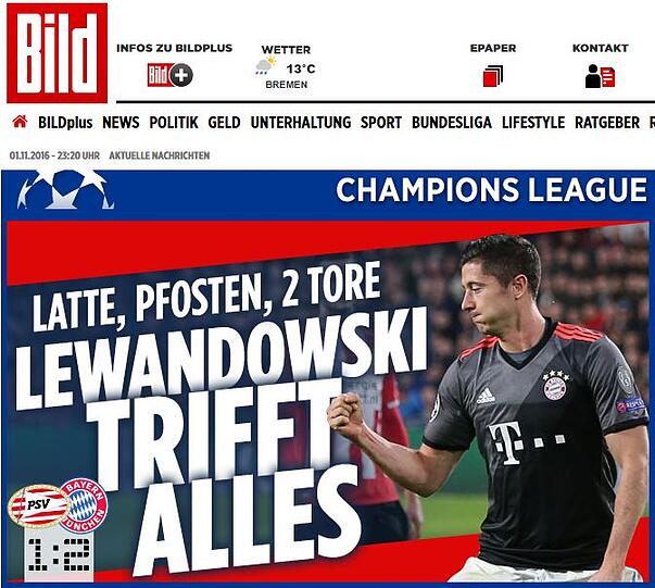 "Lewandowski trifft alles" - Bild