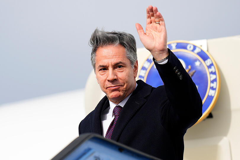 US-Außenminister Antony Blinken am Münchner Flughafen.