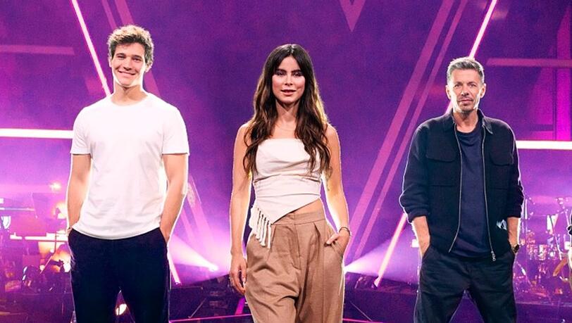 Drei Fünftel der Jury: Wincent Weiss (l.), Lena Meyer-Landrut und Michi Beck.
