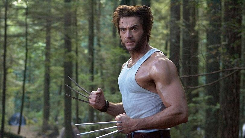 Schauspieler Hugh Jackman als Wolverine in den gleichnamigen Filmen.