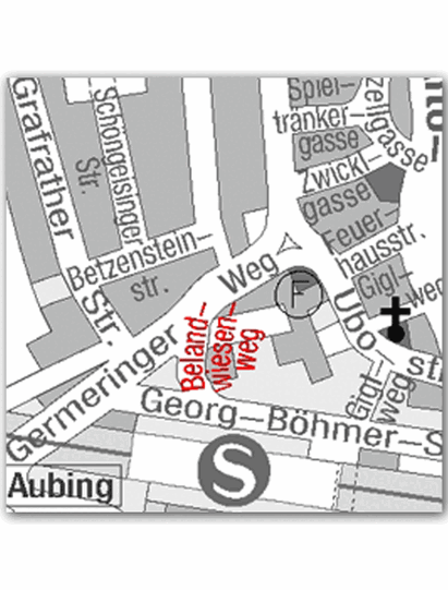 Hier verläuft der Aubinger Belandwiesenweg.