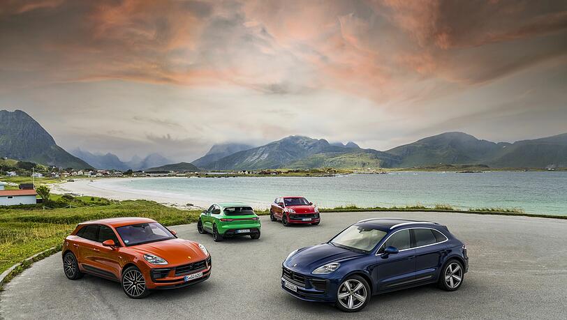 Macan-Parade: Die Farbauswahl wurde deutlich vergrößert und aufgefrischt. Macan-Parade: Die Farbauswahl wurde deutlich vergrößert und aufgefrischt.