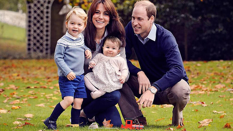 Eine royale Bilderbuch-Familie: Kate und William mit ihren beiden Kindern, Prinz George und Prinzessin Charlotte.