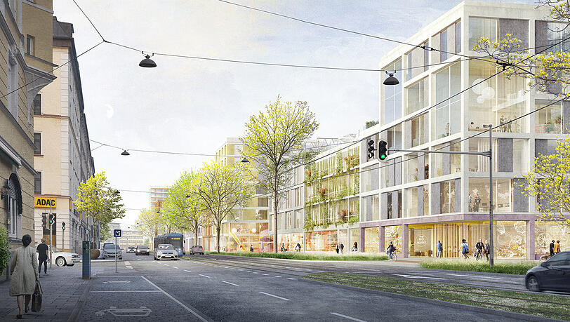 Gebäude statt Gebrauchtwagen: der Blick vom Orleansplatz. Gebäude statt Gebrauchtwagen: der Blick vom Orleansplatz.