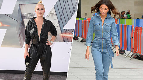 Sind beide Fans vom Overall: Ex-Skirennfahrerin Lindsey Vonn (l.) und Model Michelle Keegan