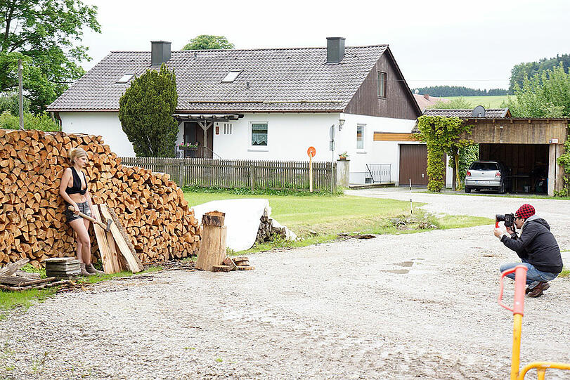 Making-Of-Bilder des Jungbauernkalender 2014.