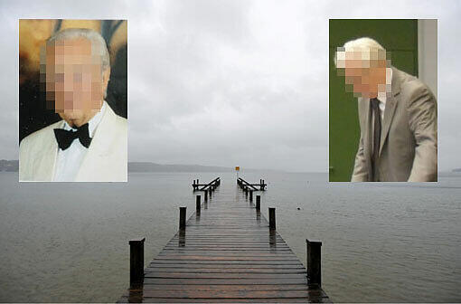 Der ehemalige Frauenarzt Hans-Joachim W. (kleines Bild links) stirbt nach einem Streit am Starnberger See an einem Herzinfarkt. Sein Nachbar (kleines Bild rechts) steht vor Gericht.