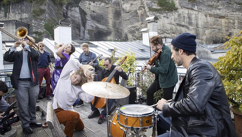Jazz auf einer Dachterrasse in der Salzburger Altstadt.
