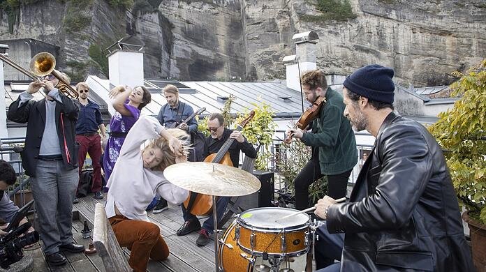 Jazz auf einer Dachterrasse in der Salzburger Altstadt.