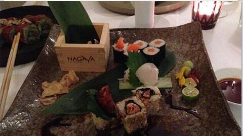 Das Foto vom Sushi-Essen beim Japaner, das Stefan Kießling während des Deutschland-Spiels twitterte.