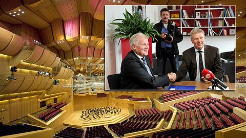 Seehofer und Reiter haben sich neulich im Rathaus getroffen: Die Philharmonie soll demnach nicht - wie spekuliert - abgerissen, sondern entkernt werden, um dort einen neuen Saal einzubauen.