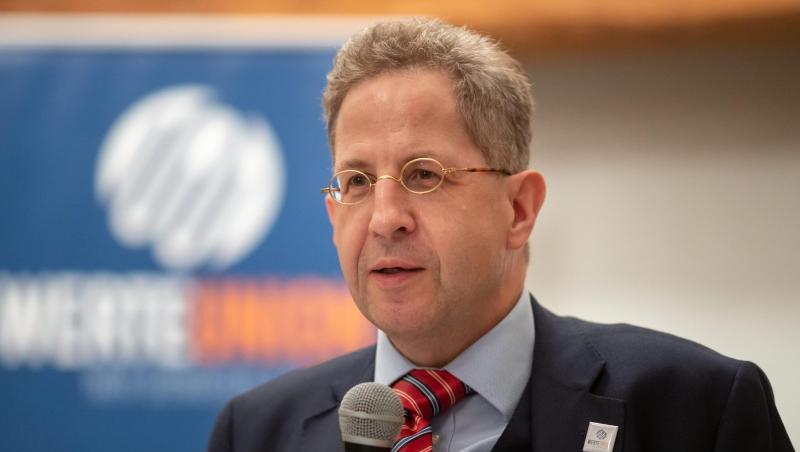 Hans-Georg Maaßen (CDU), Ex-Verfassungsschutzpräsident, bei einer Wahlkampfveranstaltung in Thüringen.