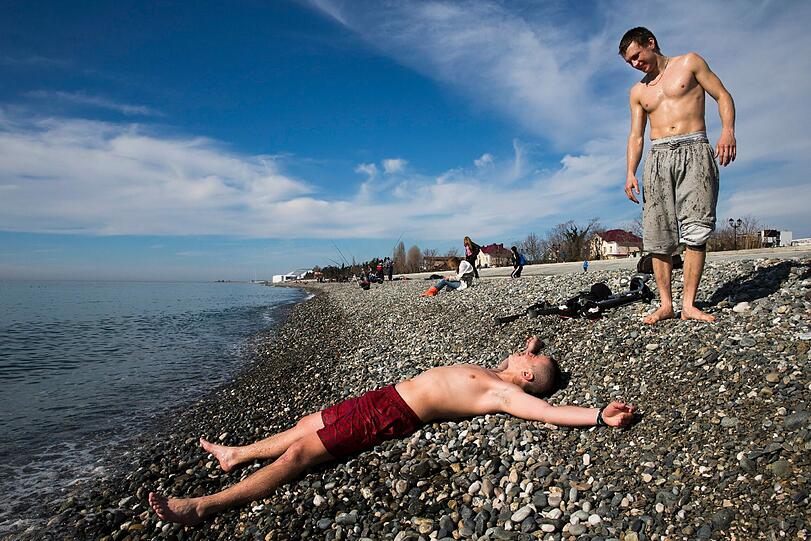 Erholung am Strand von Sotschi...