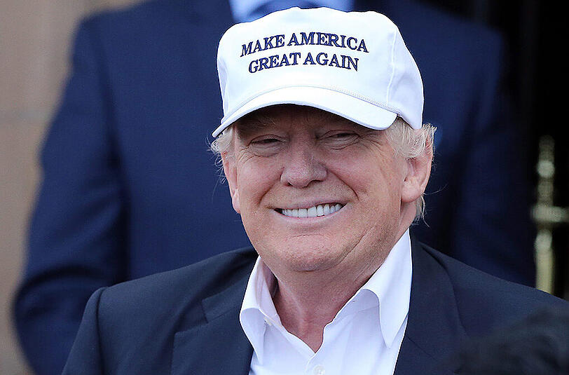 US-Präsidentschaftskandidat Donald Trump bei seinem Besuch in Schottland.