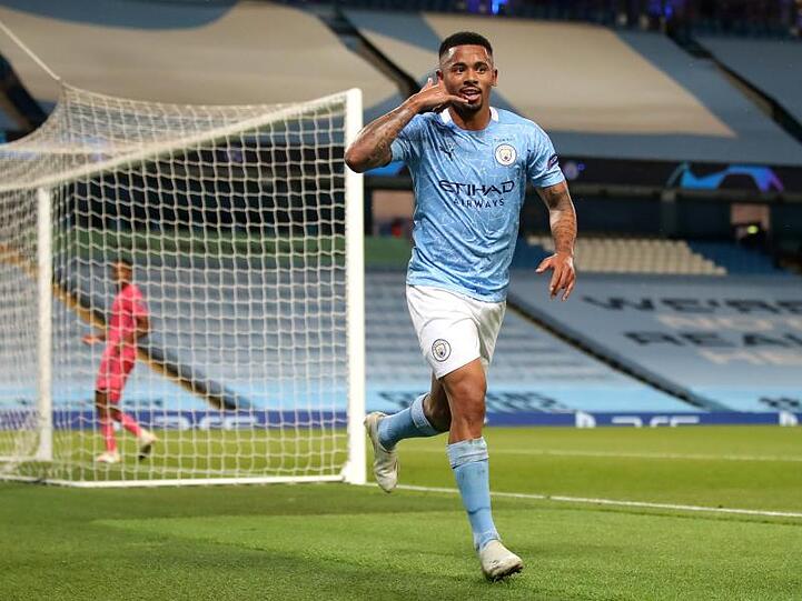 Gabriel Jesus von Manchester City feiert seinen Treffer zum 2:1 gegen Real Madrid.