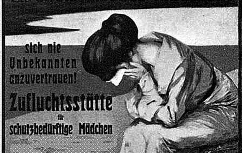 Ein warnendes Bahnhofsplakat Ende 1893.