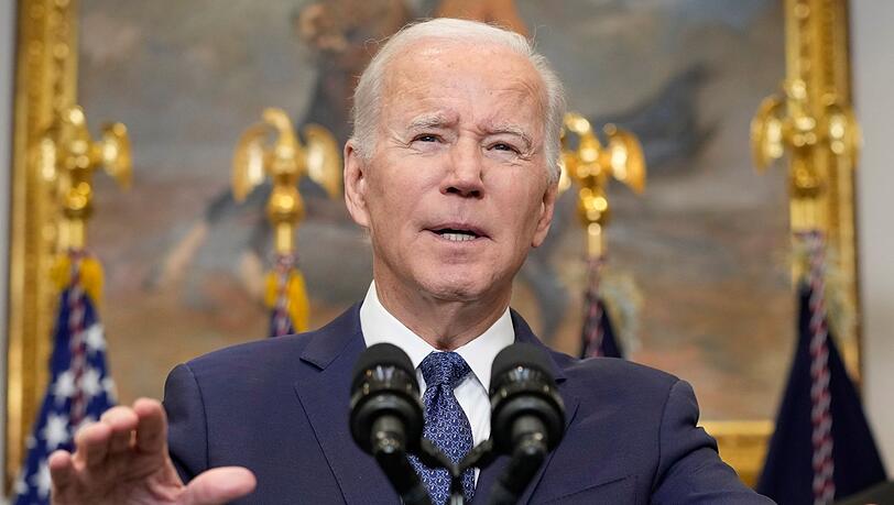 "Die Nato wird nicht gespalten, und wir werden nicht müde", sagt US-Präsident Joe Biden.