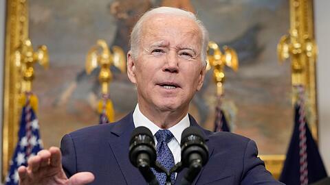 "Die Nato wird nicht gespalten, und wir werden nicht müde", sagt US-Präsident Joe Biden.