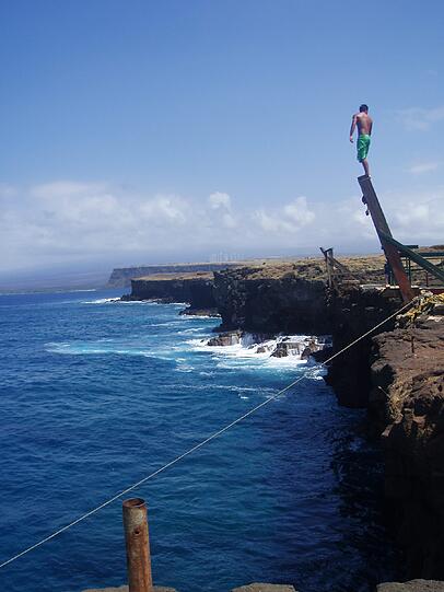 Klippenspringer am südlichsten Punkt von Big Island.