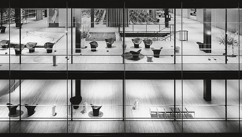 Sep Ruf und Egon Eiermann haben 1958 den Deutscher Pavillon für Brüssel entworfen.