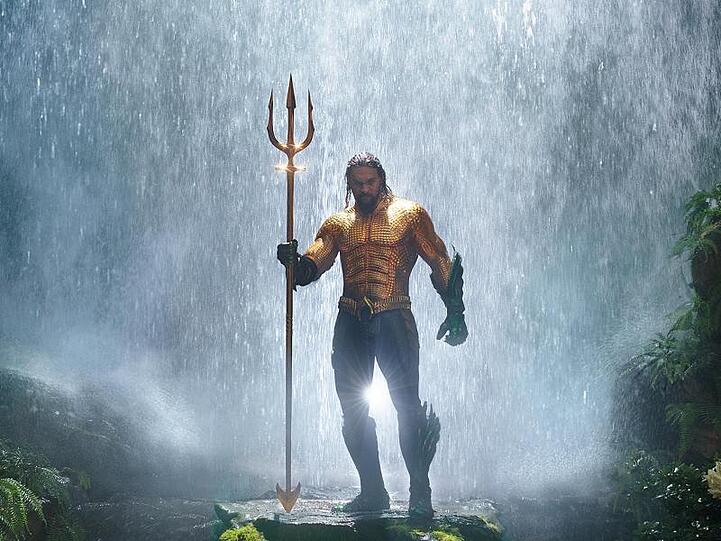 Nur echt mit Dreizack: Jason Momoa als Aquaman.