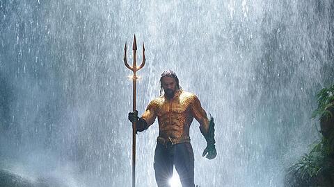 Nur echt mit Dreizack: Jason Momoa als Aquaman.