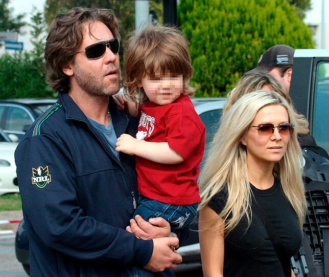 Russell Crowe mit Ex-Frau Danielle Spencer und ihrem gemeinsamen Sohn