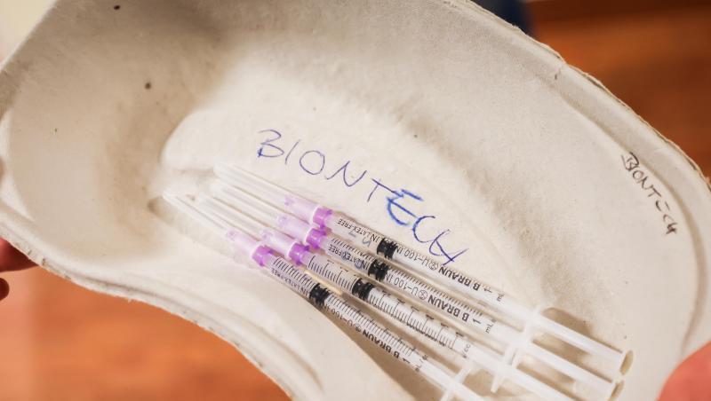 Spritzen für Auffrischungsimpfungen mit Biontech/Pfizer.
