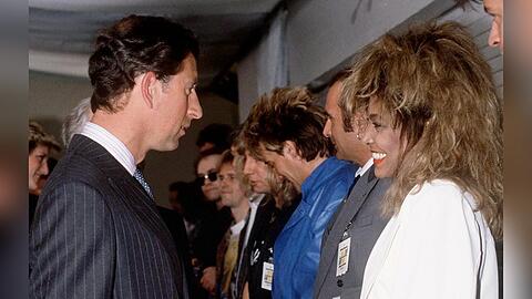 König Charles III. mit Tina Turner im Jahr 1986.