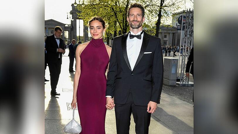 Danielle Bezaire und Arne Friedrich beim Bundespresseball.