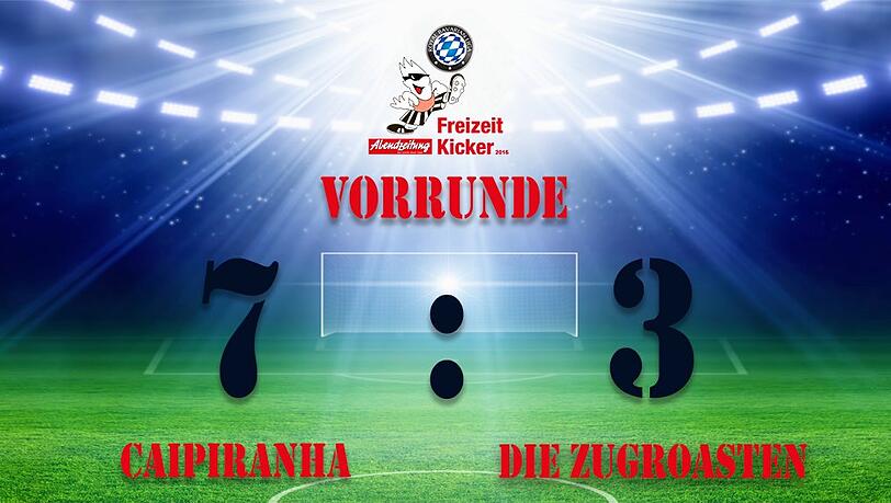 Die Caipiranhas gewannen die Partie mit 7:3. Die Caipiranhas gewannen die Partie mit 7:3.