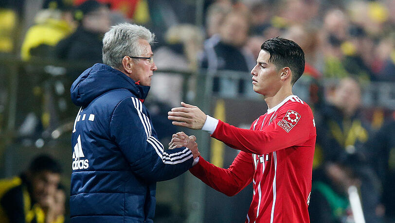 Auf einer Wellenlänge: James (r.) und Trainer Jupp Heynckes.