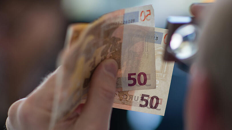 Bei den Geldfälschern ist der 50-Euro-Schein am beliebtesten.