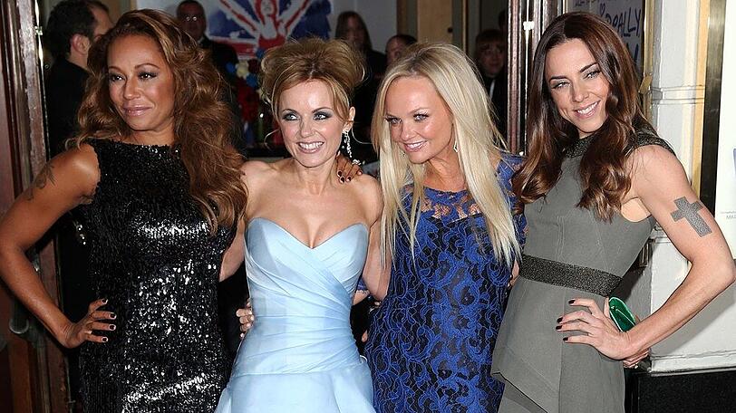 Die Spice Girls (von links nach rechts): Melanie Brown, Geri Horner, Emma Bunton und Melanie Chisholm