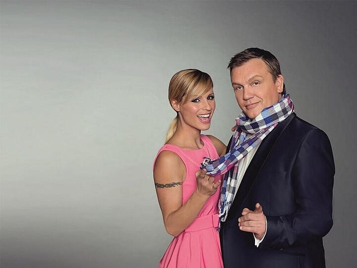 Wollen den Schlager-Himmel erobern: Michelle Hunziker und Hape Kerkeling