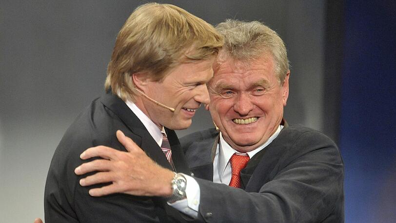 Sepp Maier mit Ziehsohn Oliver Kahn. Sepp Maier mit Ziehsohn Oliver Kahn.