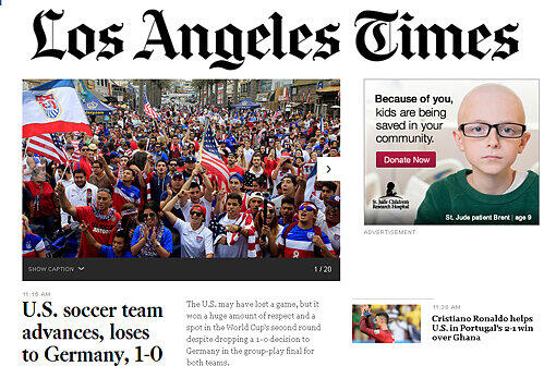 Für die "Los Angeles Times" stehen hingegen die Fortschritte des US-Teams im Fokus - trotz der 1:0-Niederlage.