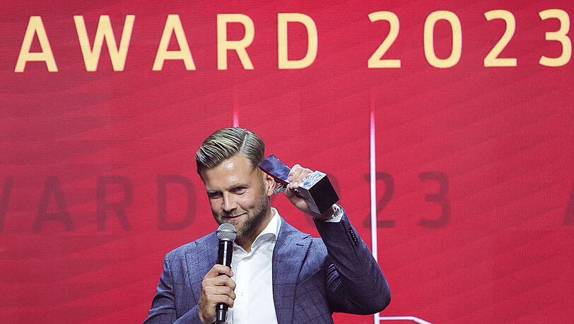 Niclas Füllkrug, Fußballspieler, bei der Verleihung des "Sport Bild-Award 2023".